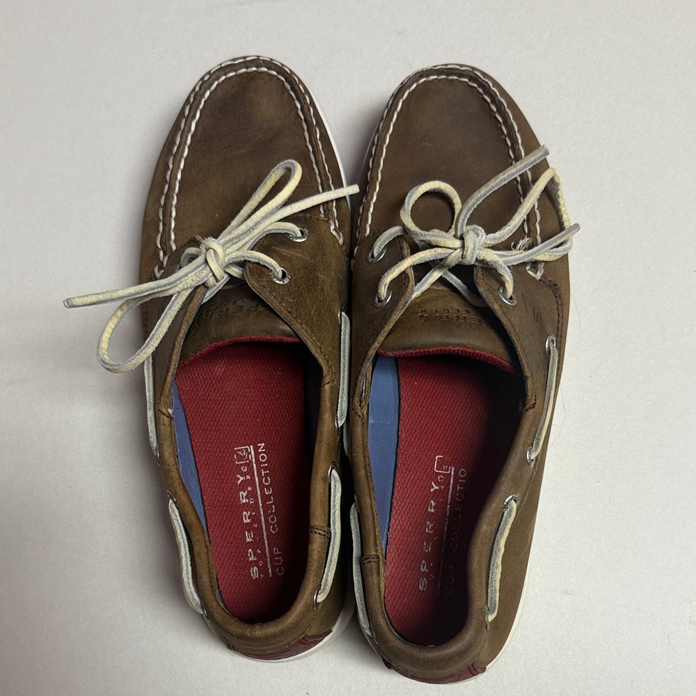 Sperry Men's Tan and Cream Boat Shoes
